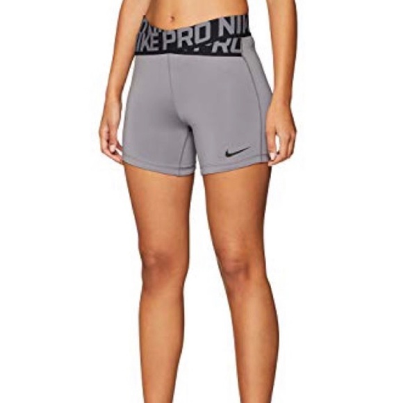 Nike Shorts Nike Pro Womens 5 Intertwist Gray Black Training Shorts